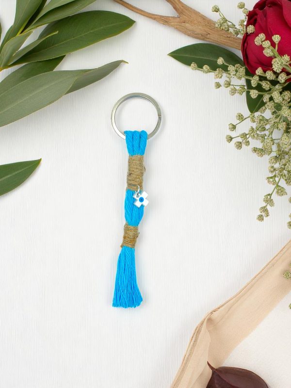 Μπομπονιέρα Μπρελόκ Γιούτα – Χειροποίητο Μαρτυρικό Δώρο με Φυσικό Στυλ