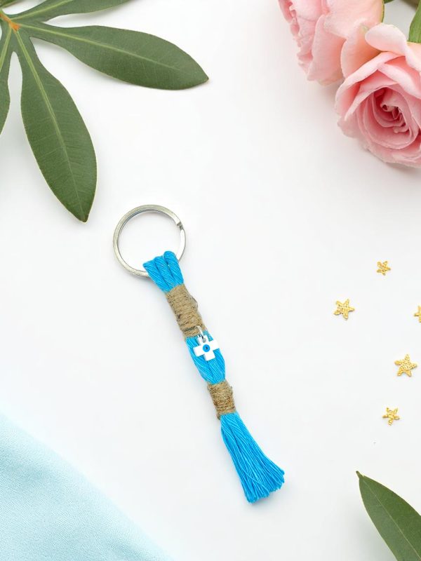 Μπομπονιέρα Μπρελόκ Γιούτα – Χειροποίητο Μαρτυρικό Δώρο με Φυσικό Στυλ