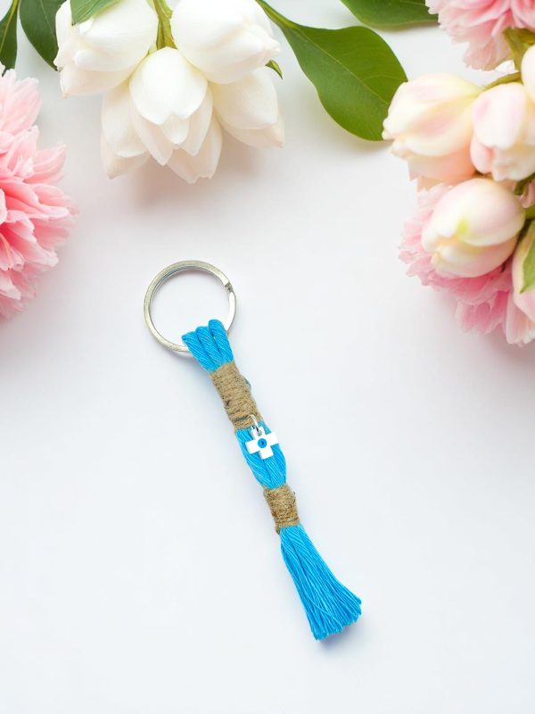 Μπομπονιέρα Μπρελόκ Γιούτα – Χειροποίητο Μαρτυρικό Δώρο με Φυσικό Στυλ