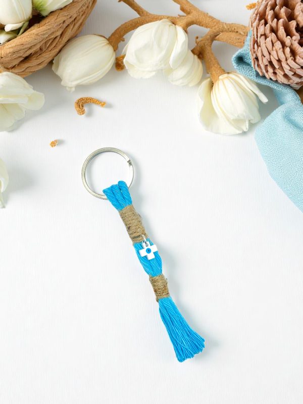 Μπομπονιέρα Μπρελόκ Γιούτα – Χειροποίητο Μαρτυρικό Δώρο με Φυσικό Στυλ