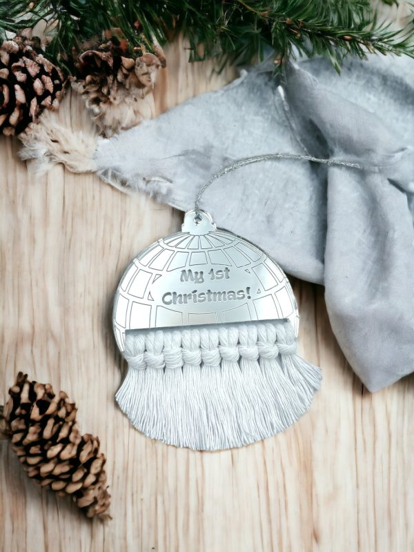 Μπάλα Μακραμέ "My 1st Christmas"