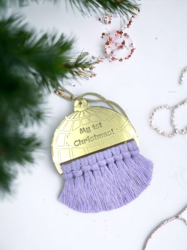 Μπάλα Μακραμέ "My 1st Christmas"