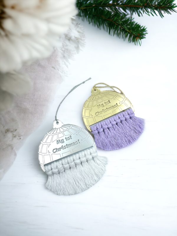 Μπάλα Μακραμέ "My 1st Christmas"