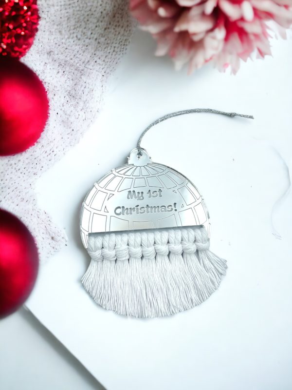 Μπάλα Μακραμέ "My 1st Christmas"