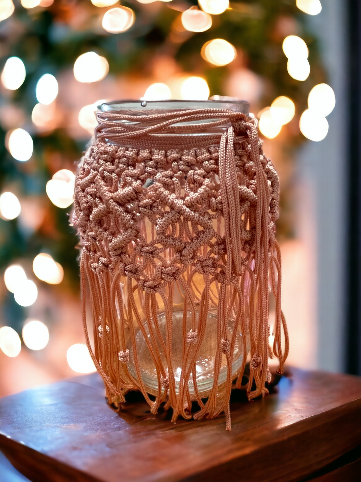 Βάζο Πλεκτό Μακραμέ