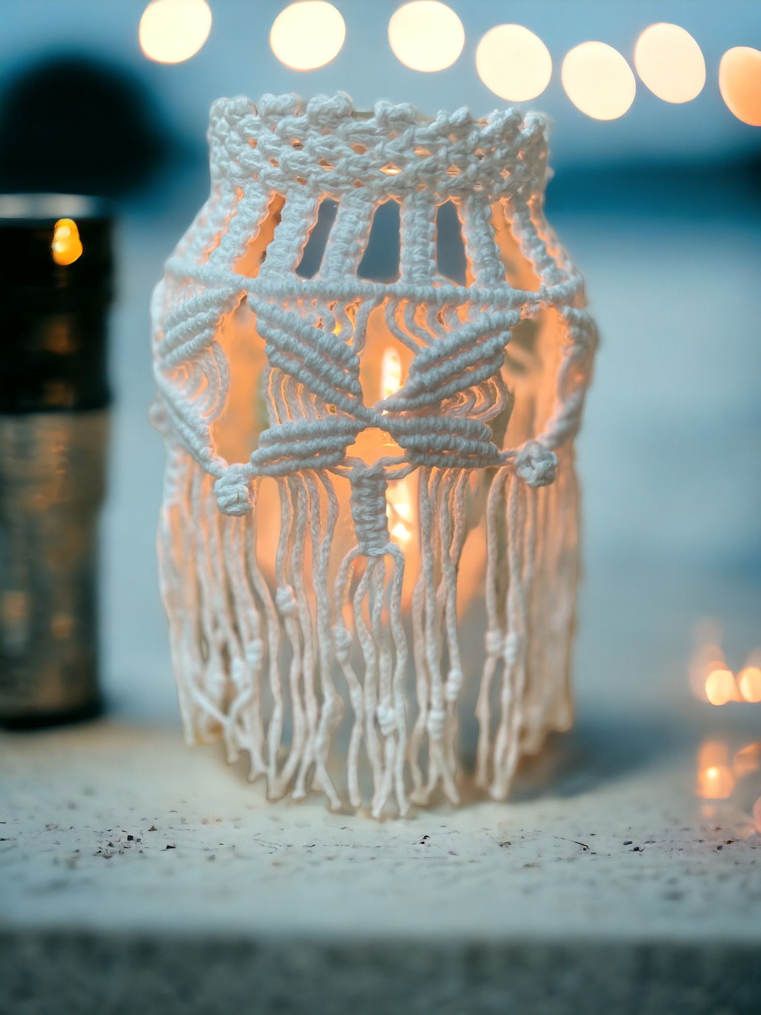 Βάζο Πλεκτό Μακραμέ