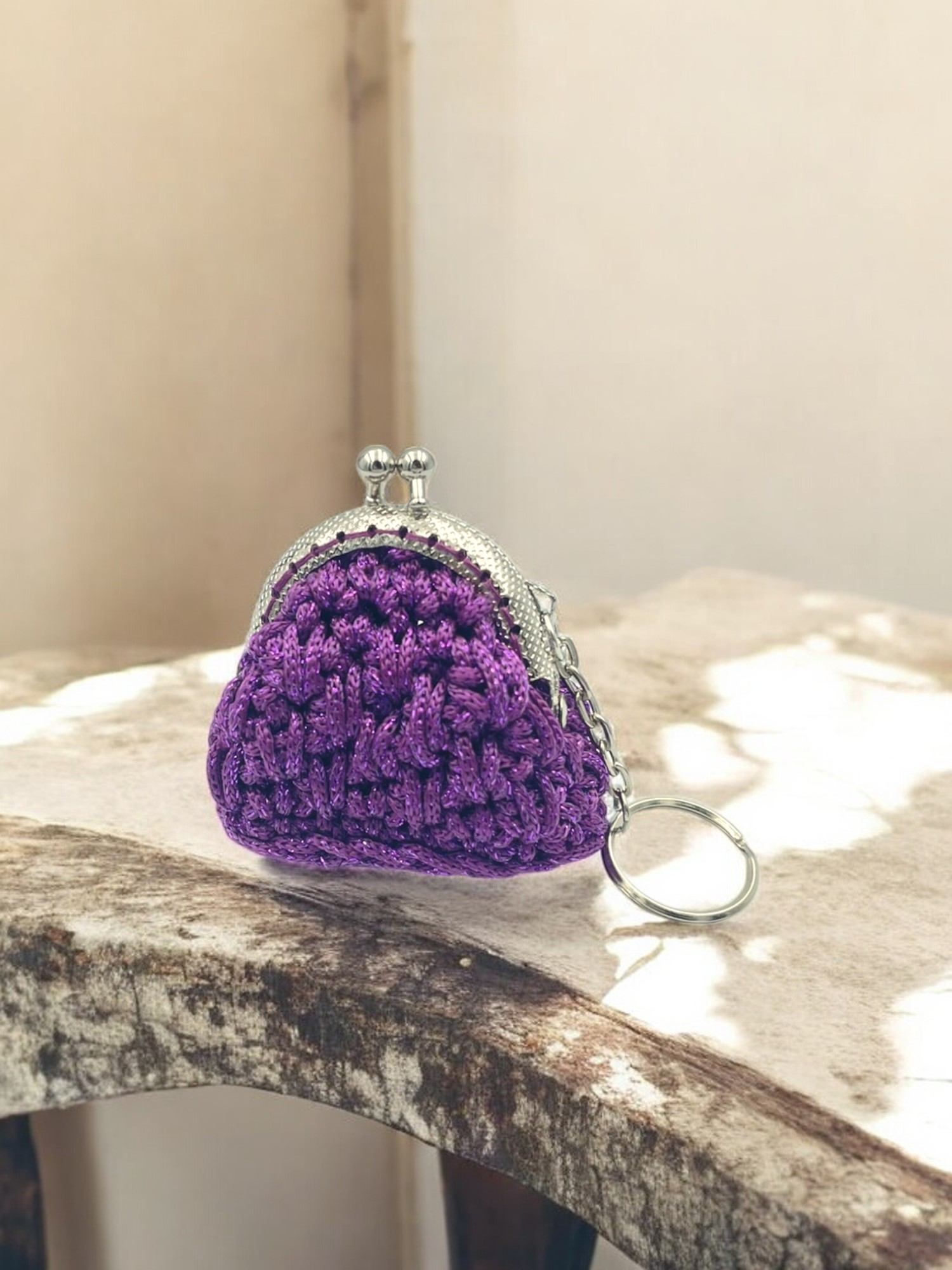 Μίνι Μπρελόκ Πλεκτό Πορτοφόλι