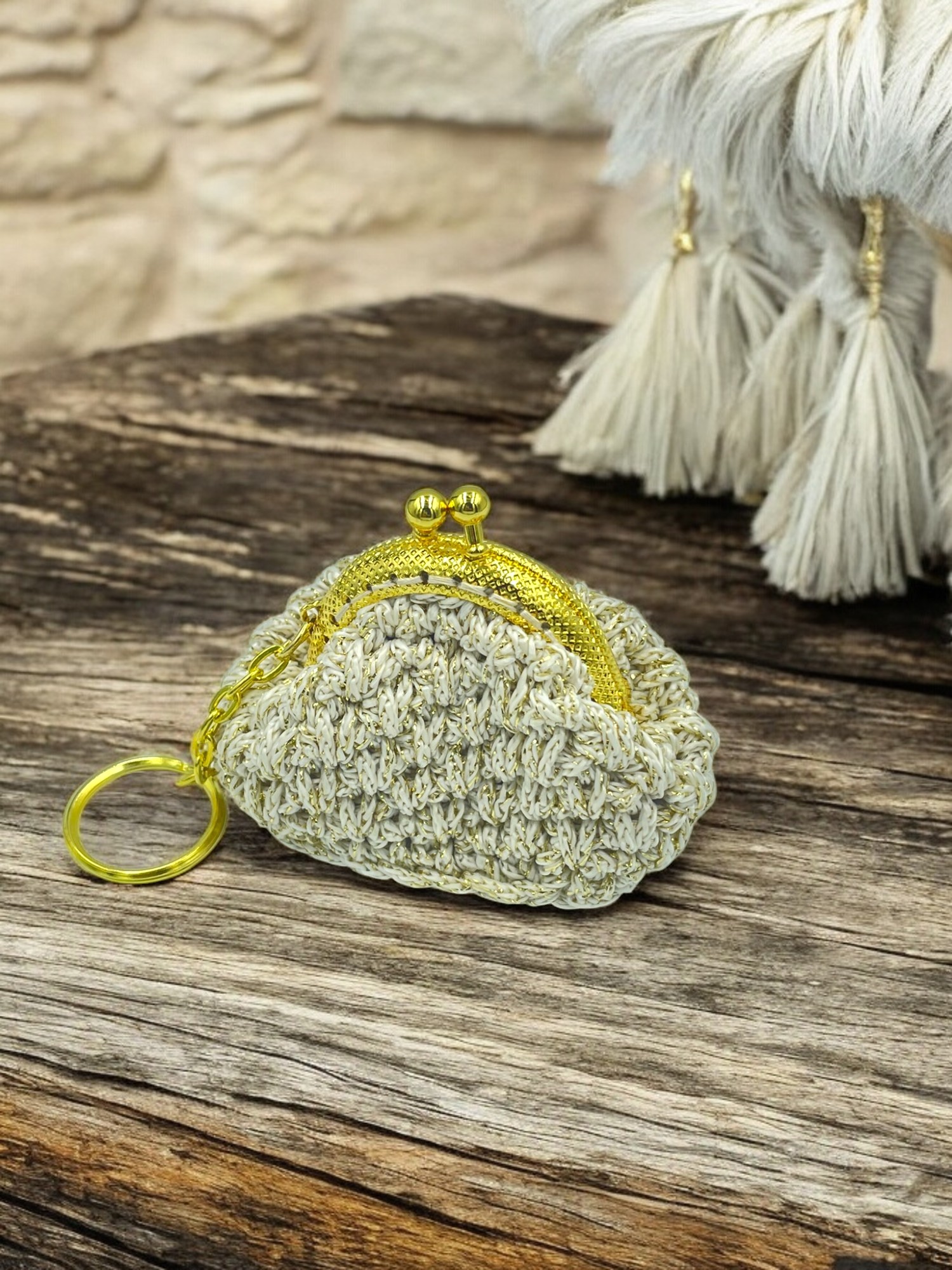 Μίνι Μπρελόκ Πλεκτό Πορτοφόλι